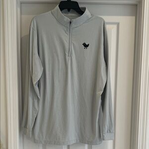 Bad Birdie Light Gray Long Sleeve Quarter-Zip Golf Shirt